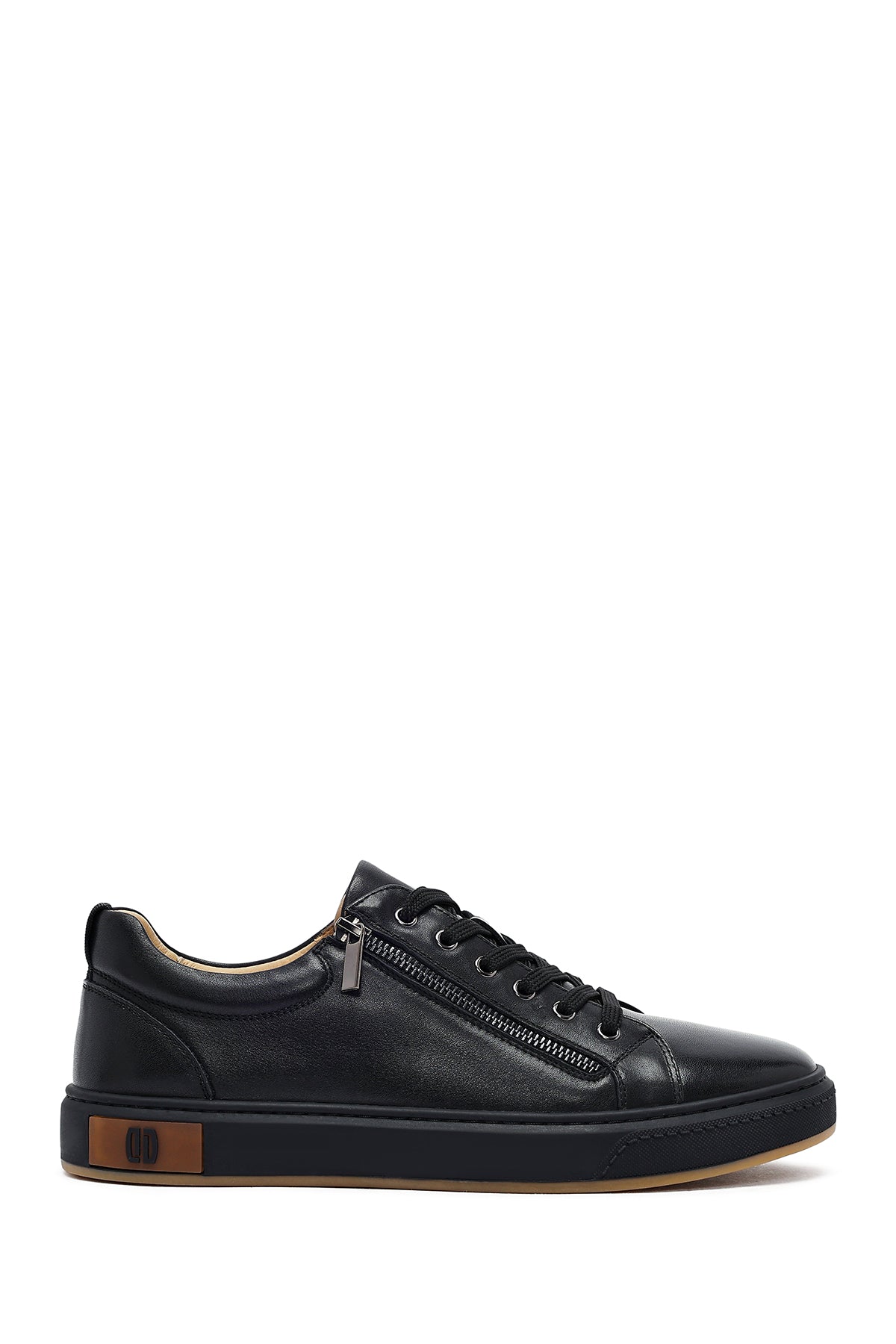 Men's Black Lace-Up Leather Sneaker 25WFD697118 | Derimod