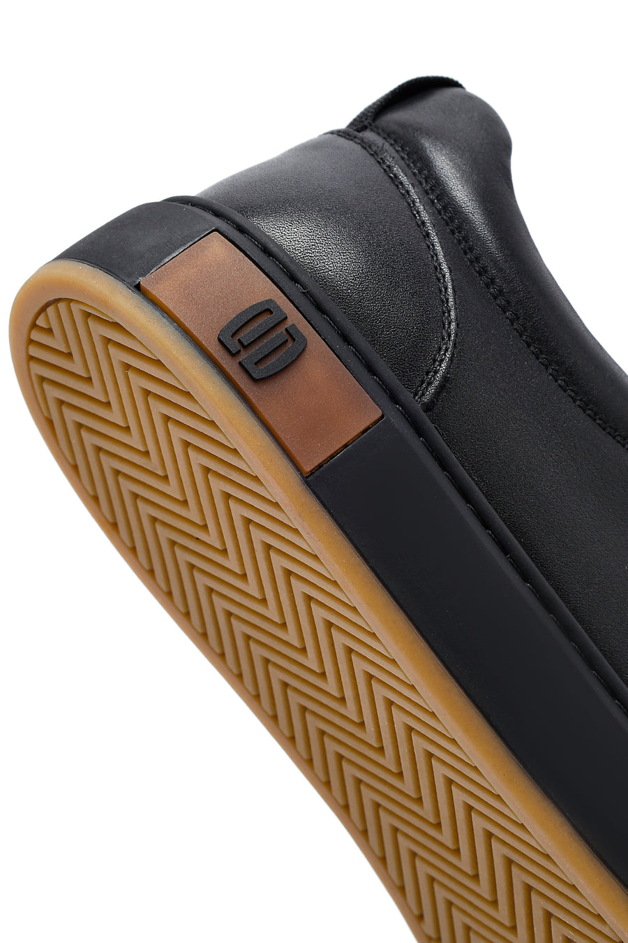 Erkek Siyah Bağcıklı Deri Sneaker