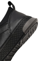 Men's Black Lace-Up Thick-Soled Leather Sneaker | Derimod