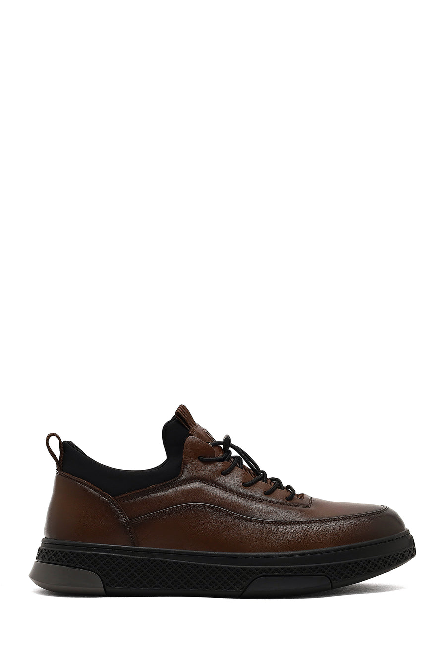 Men's Brown Lace-Up Thick-Soled Leather Sneaker 25WFD697218 | Derimod