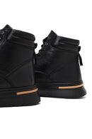 Men Black Lace-up Leather Casual Boot | Derimod