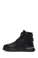 Men Black Lace-up Leather Casual Boot | Derimod