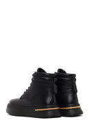 Men Black Lace-up Leather Casual Boot | Derimod