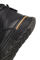 Men Black Lace-up Leather Casual Boot | Derimod