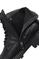 Erkek Siyah Fermuarlı Deri Casual Bot | Derimod
