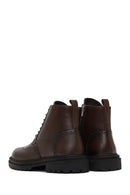 Erkek Kahverengi Fermuarlı Deri Bot | Derimod