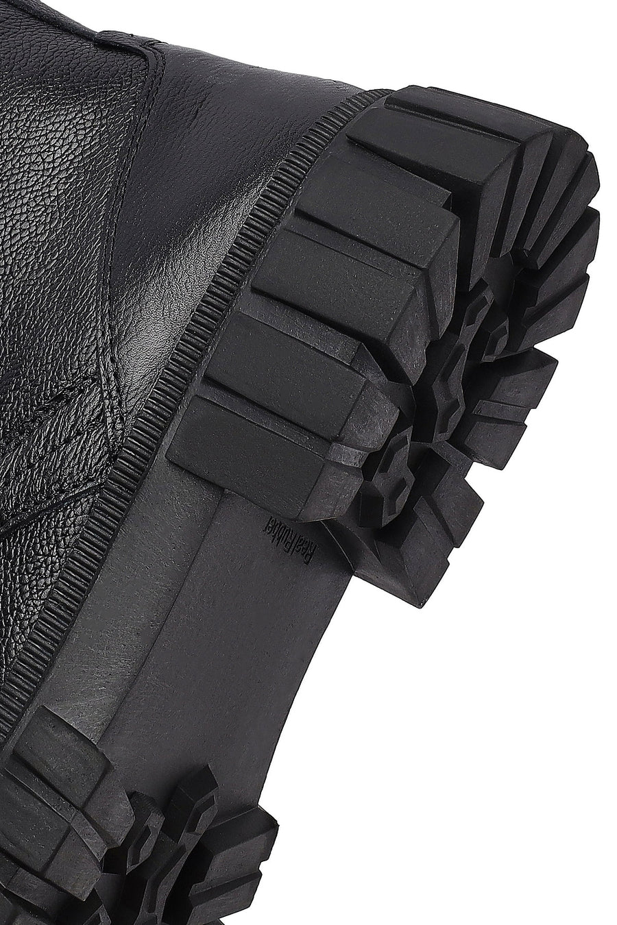 Men's Black Zippered Leather Postal Boots