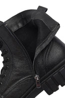 Men's Black Zippered Leather Casual Boots | Derimod