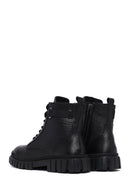Men's Black Zippered Leather Casual Boots | Derimod