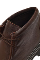 Men's Brown Lace-Up Leather Casual Boot | Derimod