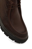 Men's Brown Lace-Up Leather Casual Boot | Derimod