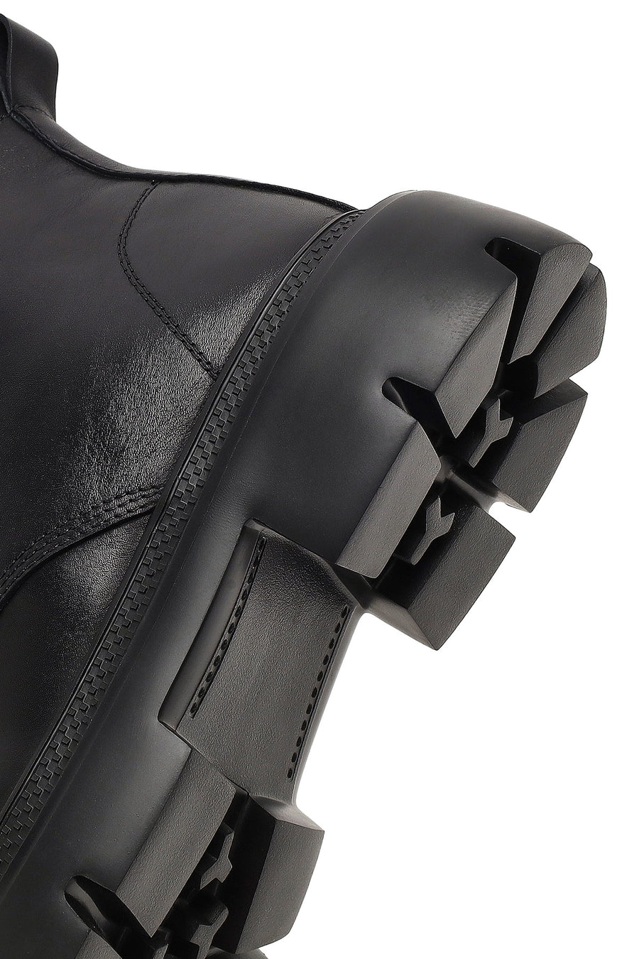 Men's Black Lace-Up Zipper Leather Casual Boot