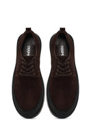 Erkek Kahverengi Bağcıklı Kalın Tabanlı Süet Deri Casual Ayakkabı | Derimod