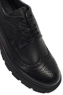 Erkek Siyah Bağcıklı Deri Casual Ayakkabı | Derimod