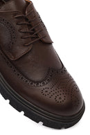 Erkek Kahverengi Bağcıklı Deri Casual Ayakkabı | Derimod