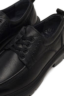 Men's Black Lace-Up Thick-Soled Leather Casual Shoe | Derimod