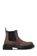 Erkek Vizon Kalın Tabanlı Süet Deri Chelsea Bot | Derimod