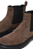 Erkek Vizon Kalın Tabanlı Süet Deri Chelsea Bot | Derimod