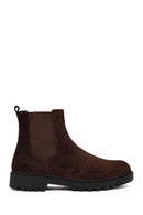 Men's Brown Suede Leather Chelsea Boots | Derimod