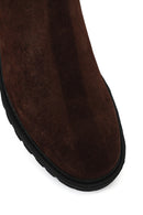 Men's Brown Suede Leather Chelsea Boots | Derimod