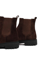Men's Brown Suede Leather Chelsea Boots | Derimod