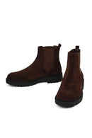 Men's Brown Suede Leather Chelsea Boots | Derimod