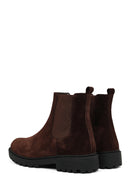 Men's Brown Suede Leather Chelsea Boots | Derimod