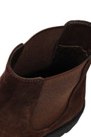 Men's Brown Suede Leather Chelsea Boots | Derimod