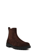 Men's Brown Suede Leather Chelsea Boots | Derimod