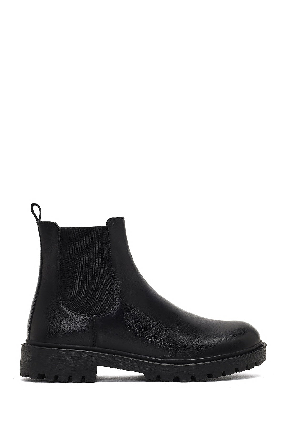 Erkek Siyah Deri Chelsea Bot