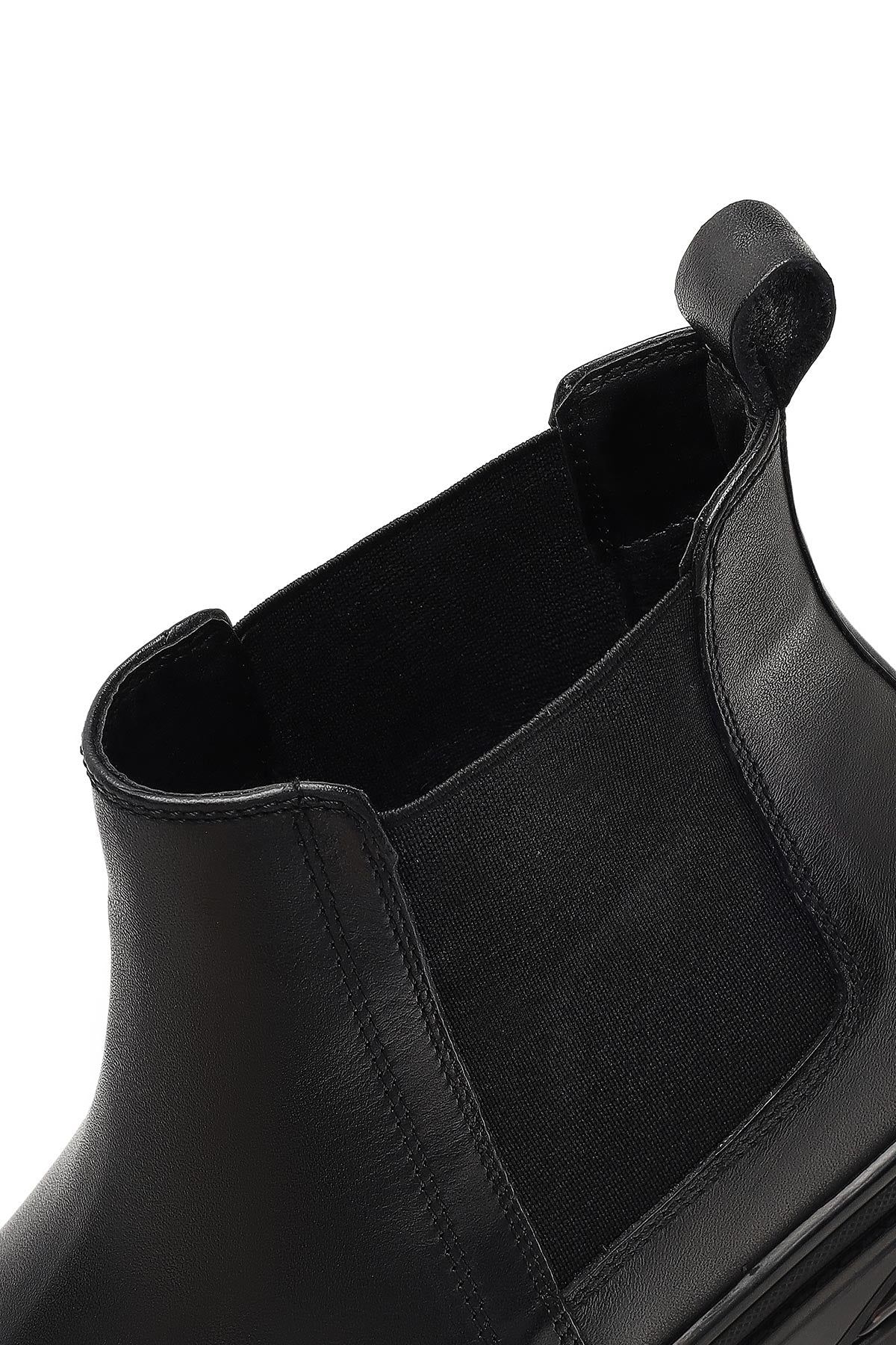 Erkek Siyah Deri Chelsea Bot