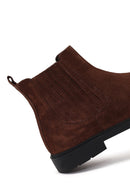Men's Brown Suede Leather Chelsea Boot | Derimod