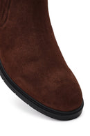 Men's Brown Suede Leather Chelsea Boot | Derimod
