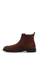 Men's Brown Suede Leather Chelsea Boot | Derimod