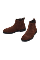 Men's Brown Suede Leather Chelsea Boot | Derimod