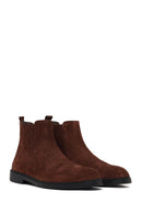 Men's Brown Suede Leather Chelsea Boot | Derimod