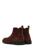 Men's Brown Suede Leather Chelsea Boot | Derimod
