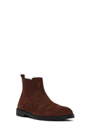 Men's Brown Suede Leather Chelsea Boot | Derimod