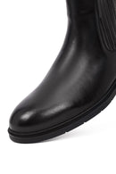 Men's Black Leather Chelsea Boot | Derimod