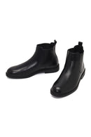 Men's Black Leather Chelsea Boot | Derimod
