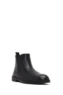 Men's Black Leather Chelsea Boot | Derimod