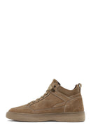 Men Beige Lace-up Suede Leather Sports Boot | Derimod
