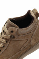 Men Beige Lace-up Suede Leather Sports Boot | Derimod
