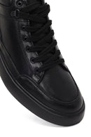 Erkek Siyah Bağcıklı Kalın Tabanlı Deri Spor Bot | Derimod