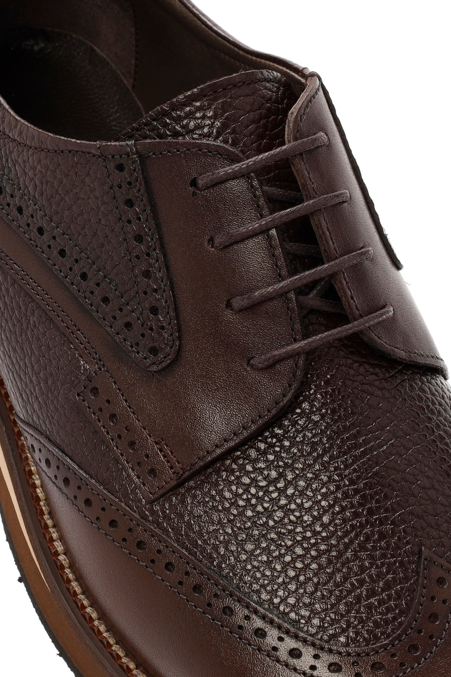Men's Brown Lace Up Leather Casual Shoes