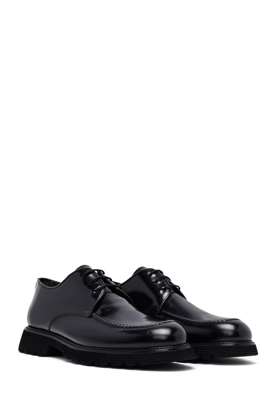 Men's Black Lace Up Leather Casual Shoes