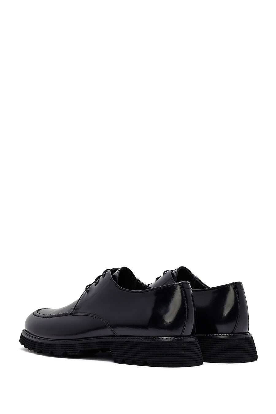 Men's Black Lace Up Leather Casual Shoes