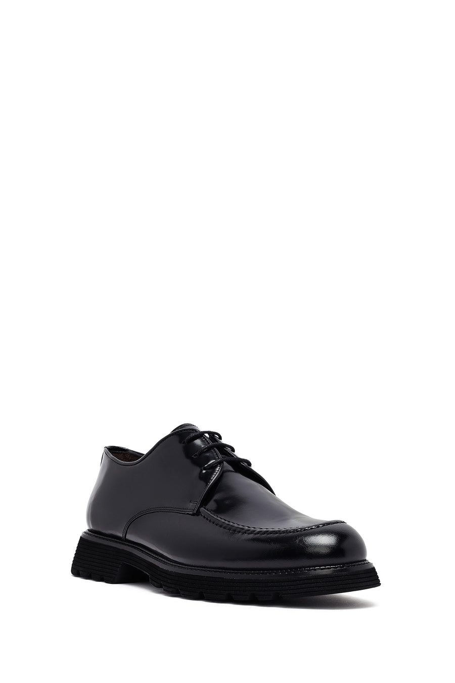Men's Black Lace Up Leather Casual Shoes