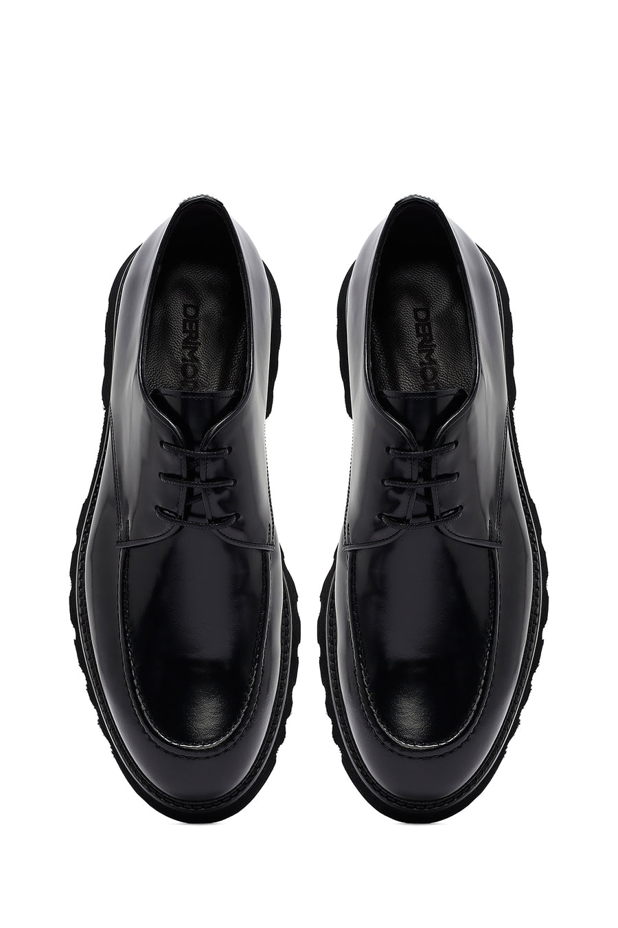 Men's Black Lace Up Leather Casual Shoes