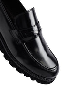 Male Black Leather Classic Loafer | Derimod